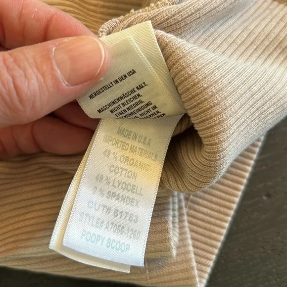 Agolde Poppy Beige Ribbed Tank Top - Picture 7 of 9